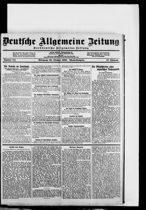 Deutsche allgemeine Zeitung vom 20.10.1920