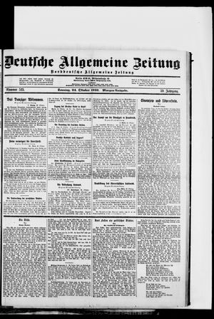 Deutsche allgemeine Zeitung vom 24.10.1920