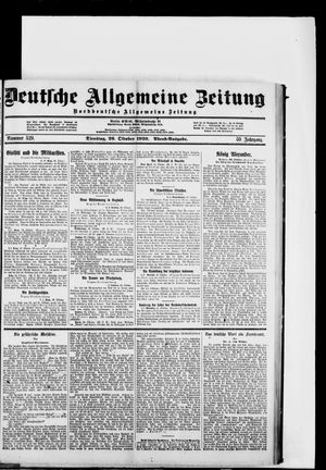 Deutsche allgemeine Zeitung on Oct 26, 1920