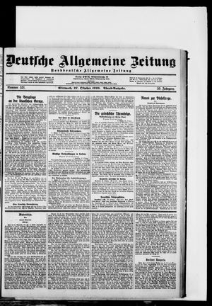 Deutsche allgemeine Zeitung vom 27.10.1920