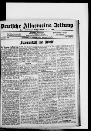 Deutsche allgemeine Zeitung on Oct 28, 1920