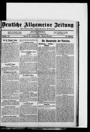 Deutsche allgemeine Zeitung vom 29.10.1920