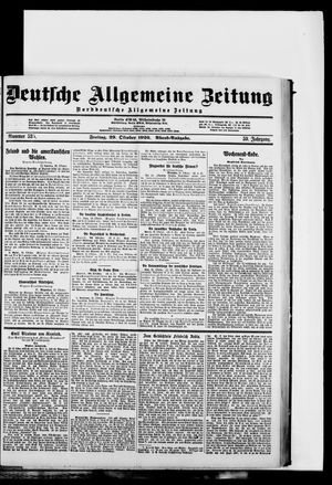 Deutsche allgemeine Zeitung on Oct 29, 1920