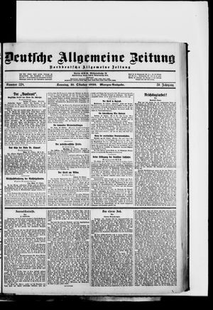 Deutsche allgemeine Zeitung vom 31.10.1920