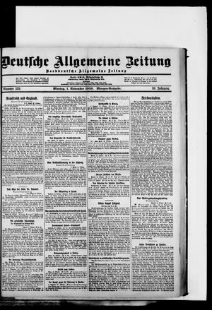 Deutsche allgemeine Zeitung vom 01.11.1920