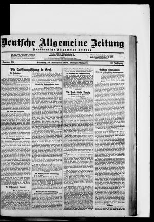 Deutsche allgemeine Zeitung vom 16.11.1920