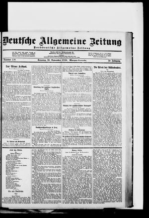 Deutsche allgemeine Zeitung vom 21.11.1920