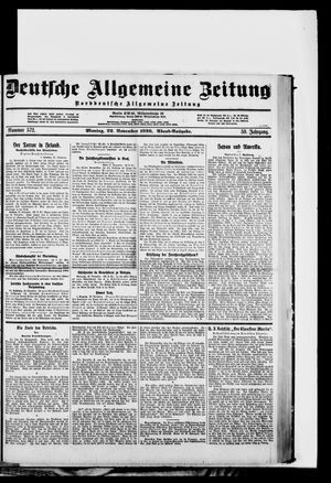 Deutsche allgemeine Zeitung vom 22.11.1920