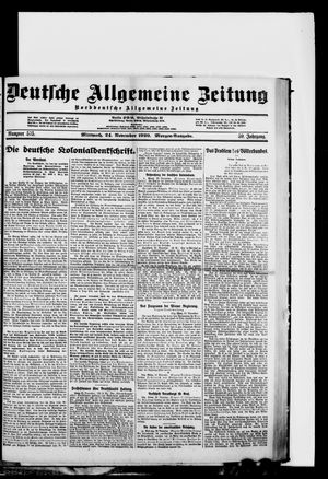Deutsche allgemeine Zeitung vom 24.11.1920
