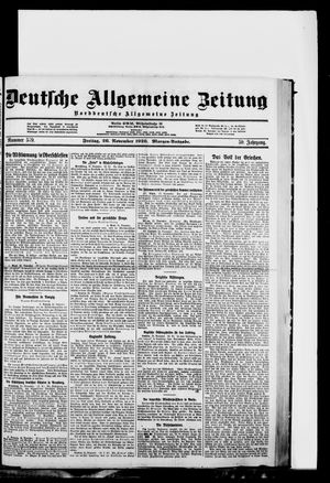 Deutsche allgemeine Zeitung vom 26.11.1920