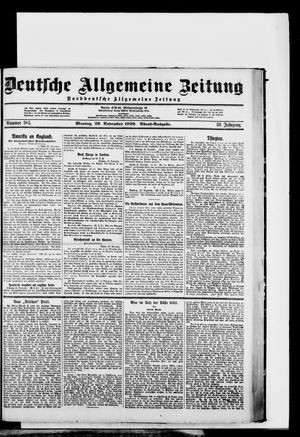 Deutsche allgemeine Zeitung vom 29.11.1920