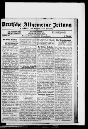 Deutsche allgemeine Zeitung vom 30.11.1920
