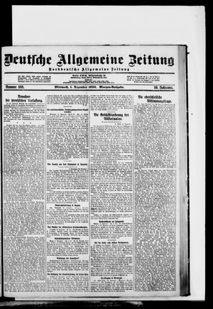 Deutsche allgemeine Zeitung vom 01.12.1920
