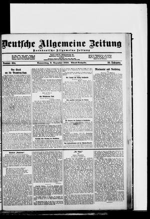 Deutsche allgemeine Zeitung vom 09.12.1920