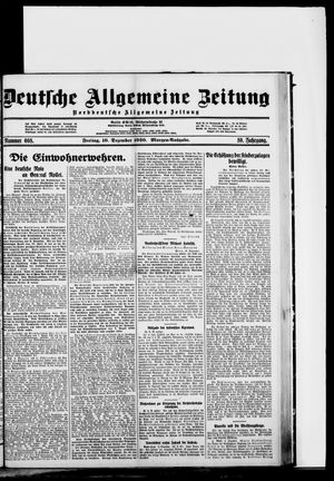 Deutsche allgemeine Zeitung vom 10.12.1920