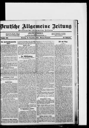 Deutsche allgemeine Zeitung vom 12.12.1920