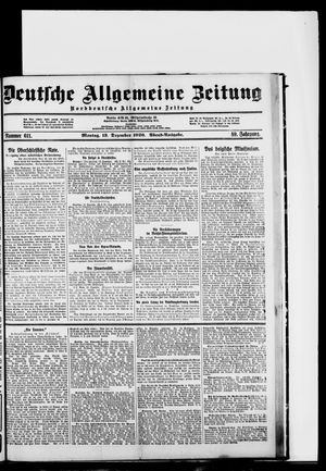 Deutsche allgemeine Zeitung on Dec 13, 1920