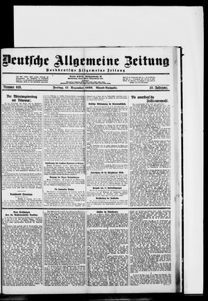 Deutsche allgemeine Zeitung vom 17.12.1920