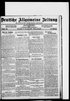 Deutsche allgemeine Zeitung vom 18.12.1920
