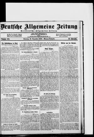 Deutsche allgemeine Zeitung vom 19.12.1920