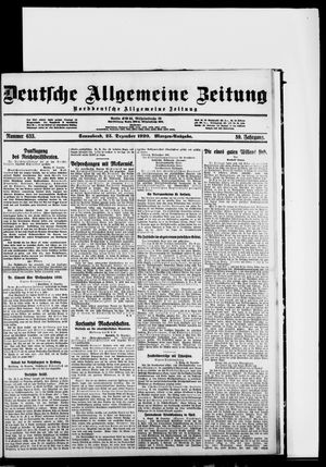 Deutsche allgemeine Zeitung vom 25.12.1920
