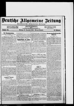 Deutsche allgemeine Zeitung on Dec 27, 1920