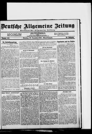 Deutsche allgemeine Zeitung vom 28.12.1920