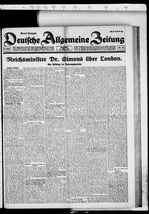 Deutsche allgemeine Zeitung on Mar 12, 1921