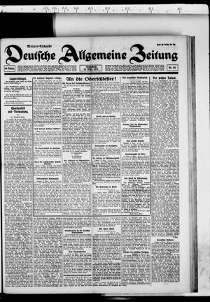 Deutsche allgemeine Zeitung vom 19.03.1921