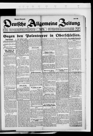 Deutsche allgemeine Zeitung on May 7, 1921