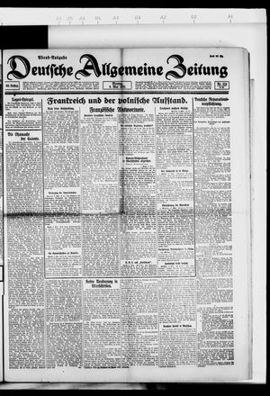 Deutsche allgemeine Zeitung on May 9, 1921