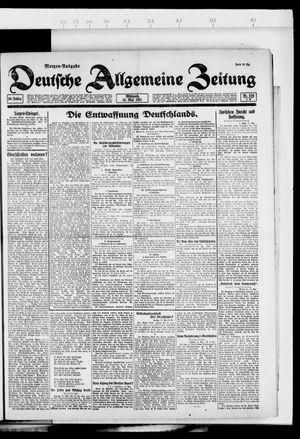 Deutsche allgemeine Zeitung on May 18, 1921