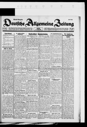 Deutsche allgemeine Zeitung vom 27.06.1921