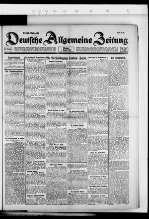 Deutsche allgemeine Zeitung vom 01.08.1921