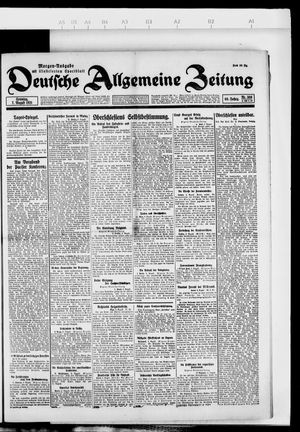 Deutsche allgemeine Zeitung vom 07.08.1921