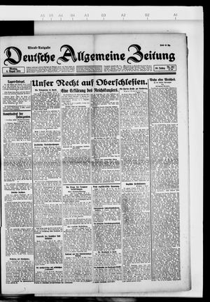 Deutsche allgemeine Zeitung on Aug 7, 1921