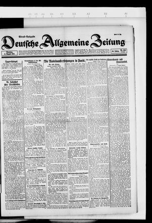 Deutsche allgemeine Zeitung vom 09.08.1921