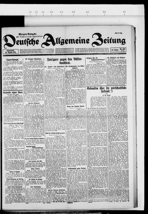 Deutsche allgemeine Zeitung vom 20.08.1921