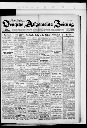 Deutsche allgemeine Zeitung vom 21.08.1921