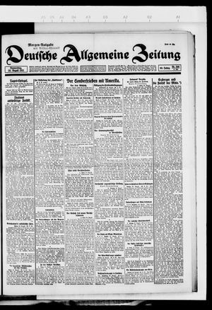 Deutsche allgemeine Zeitung vom 25.08.1921
