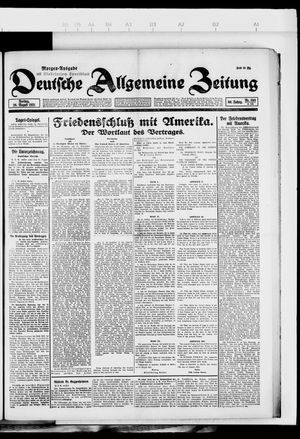 Deutsche allgemeine Zeitung vom 26.08.1921