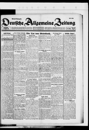 Deutsche allgemeine Zeitung vom 27.08.1921