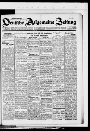 Deutsche allgemeine Zeitung vom 28.08.1921