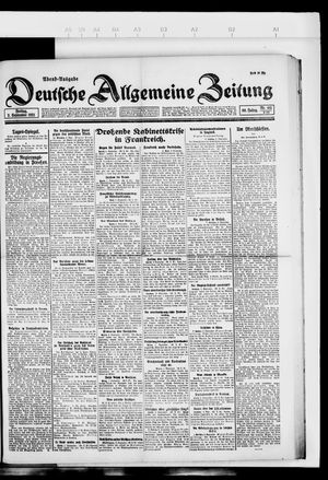 Deutsche allgemeine Zeitung on Sep 2, 1921