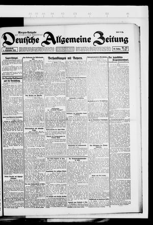 Deutsche allgemeine Zeitung vom 03.09.1921