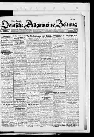 Deutsche allgemeine Zeitung vom 07.09.1921
