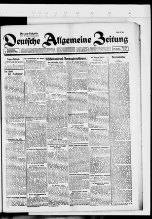Deutsche allgemeine Zeitung vom 08.09.1921