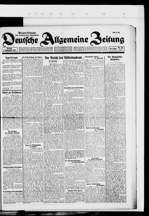 Deutsche allgemeine Zeitung vom 09.09.1921