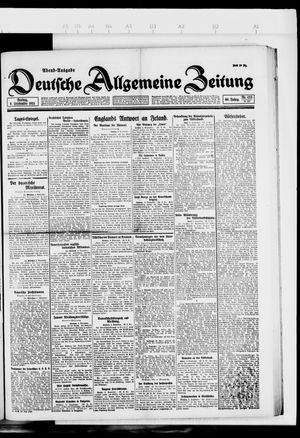Deutsche allgemeine Zeitung vom 09.09.1921