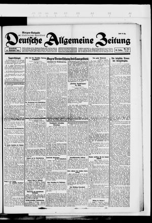 Deutsche allgemeine Zeitung vom 10.09.1921